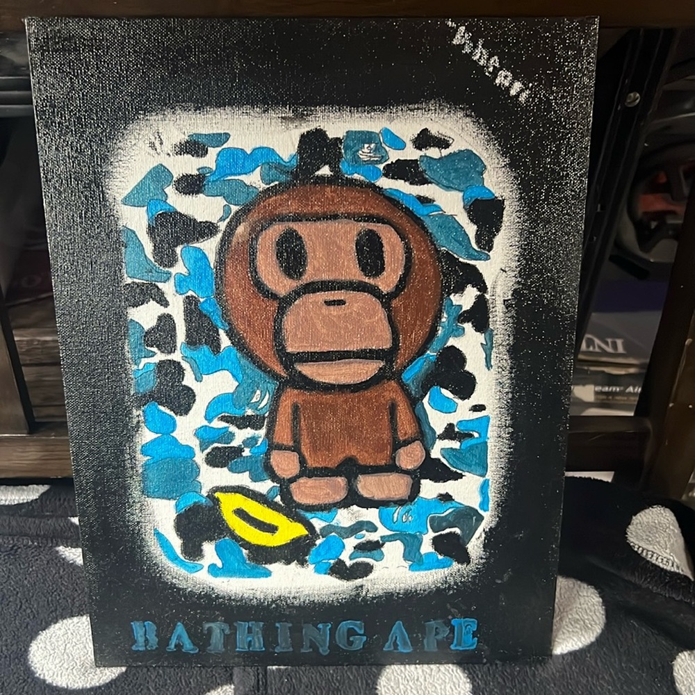 Bathing Ape hand painted portrait